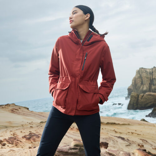 女款舒適保暖三合一舖棉防水外套