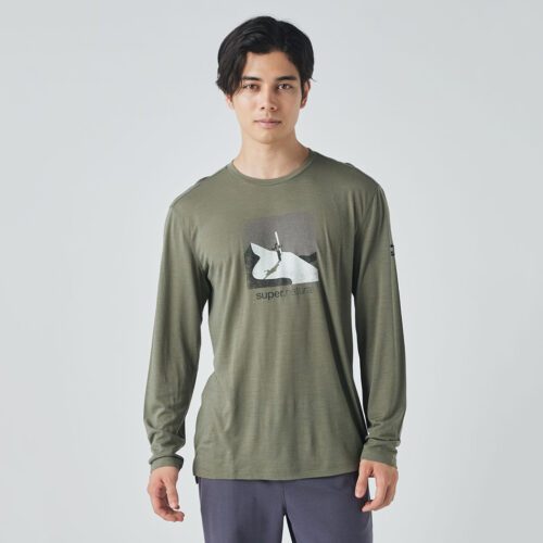 男款 羊毛塗鴉長Tee/攻頂王