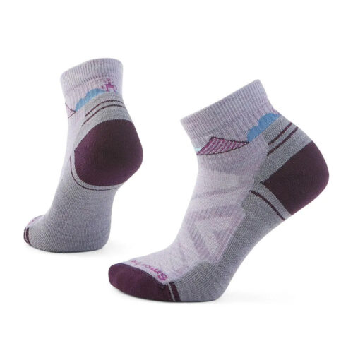 女款 機能 戶外 全輕量減震 低筒襪-峽谷印花 淺霧紫
