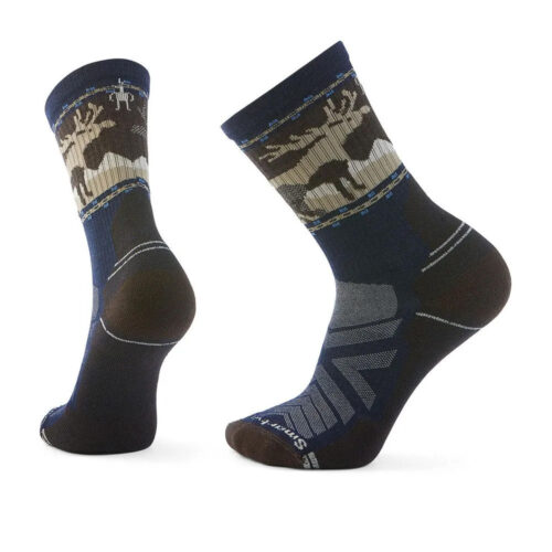 男款 機能 戶外 全輕量減震 中長襪-Moose 深海軍藍